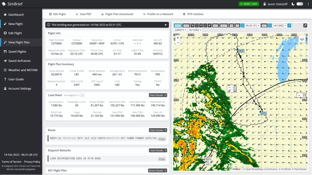 Simbrief How To Optimize Flight Planning Using Navigraph – Tips And ...