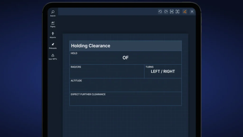 Template Holding no Navigraph Scratchpads
